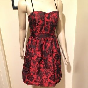 Size 6 Red Strapless Cocktail Dress by Aqua